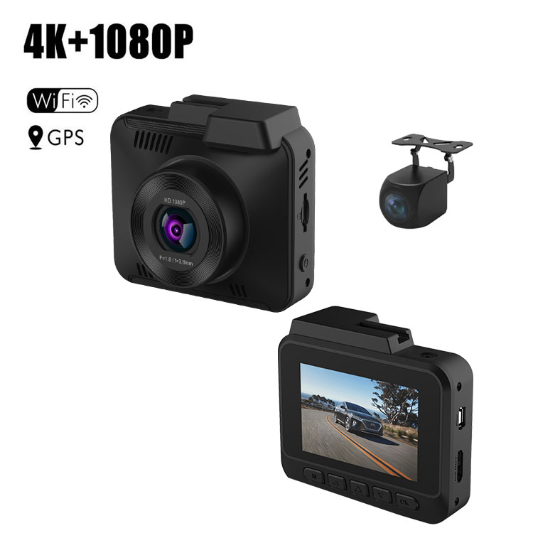 T18 2.35inch Dual Lens Dash Cam 4K+1080P With HDR function