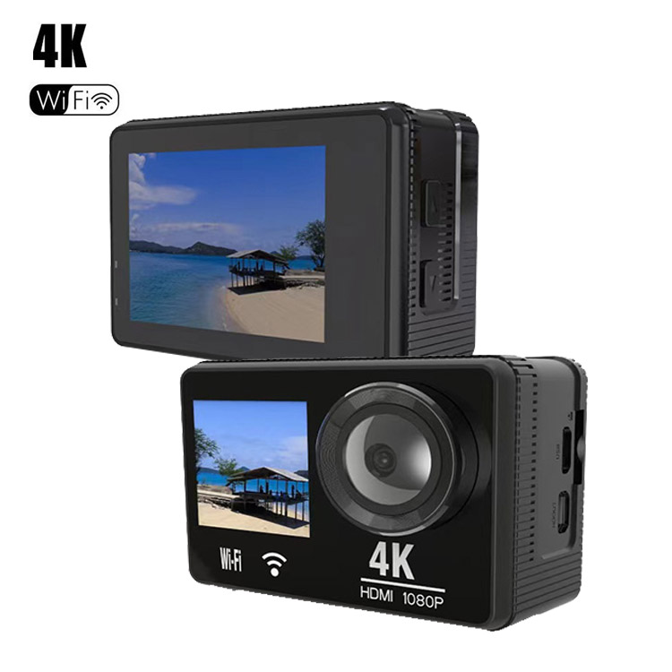 X2 Action Camera 4K Video WiFi EIS Dual Screen Remote Control 