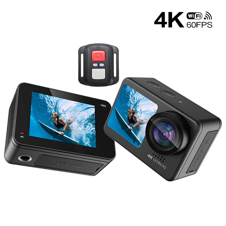 X3 5M Body Waterproof 4K Action Camera EIS Dual Screen Remote Control