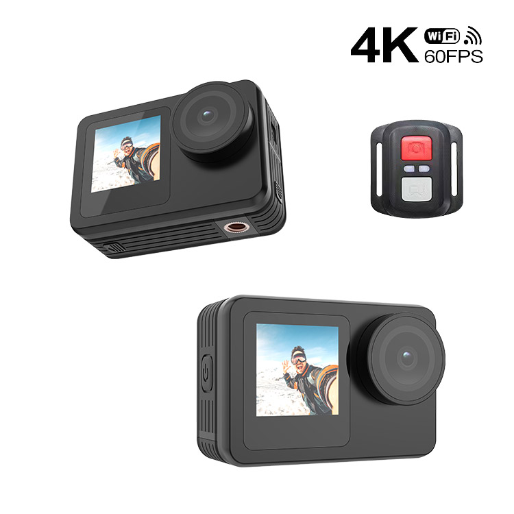 X5 20M Body Waterproof 4K Action Camera EIS Dual Screen Remote Control 